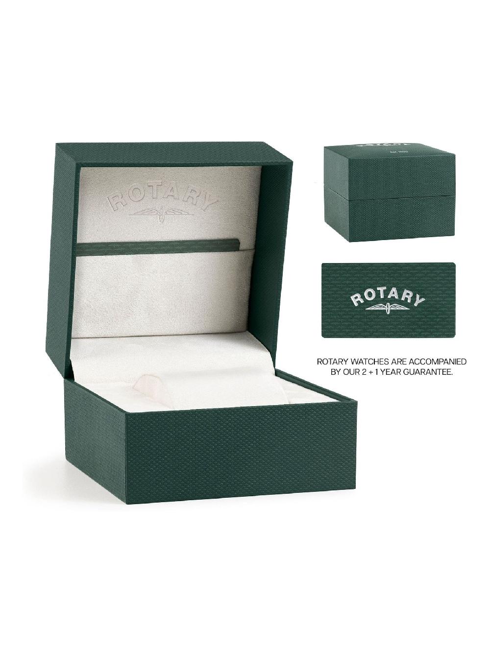 seraphine Rotary Ultra Slim Stainless Steel Sliver Tone Bracelet Watch