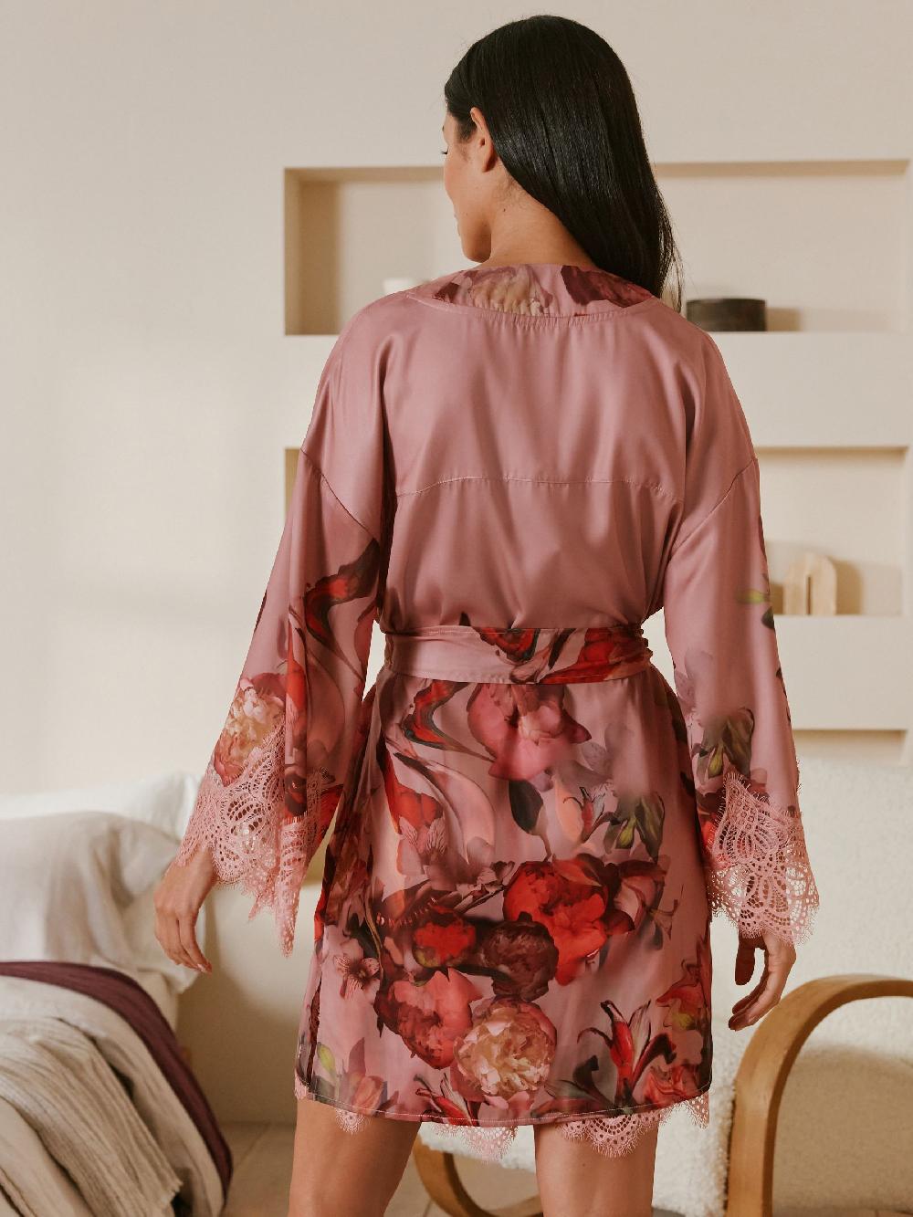 seraphine B by Ted Baker Pink Satin Robe