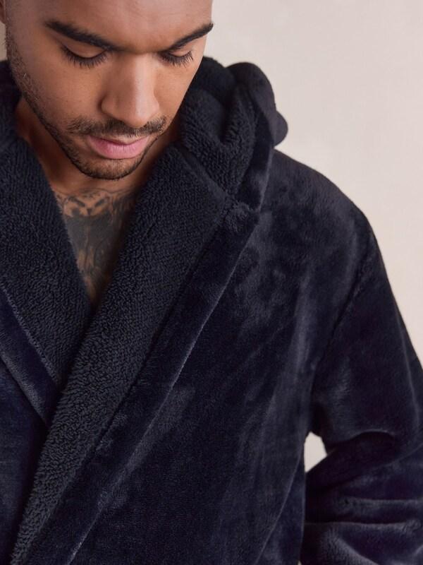 Seraphine Black Fleece Dressing Gown