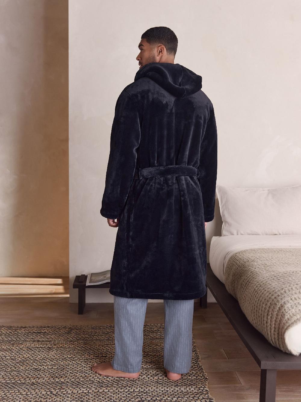 seraphine Black Fleece Dressing Gown