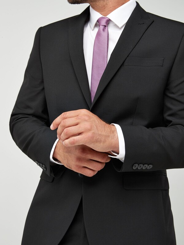 Seraphine Black Regular Fit Two Button Suit Jacket