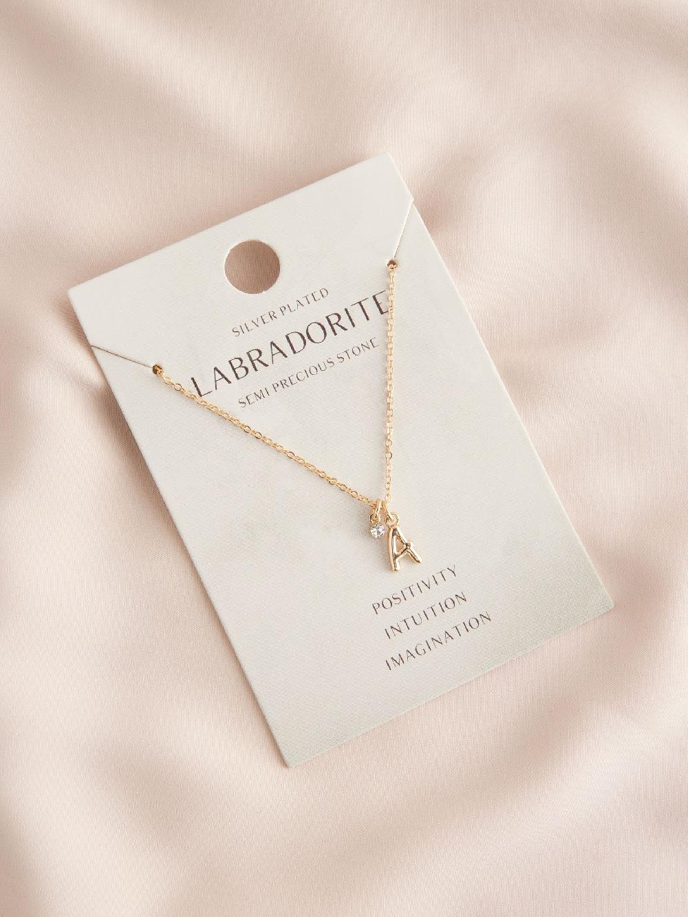 seraphine Gold Tone Initial Necklace