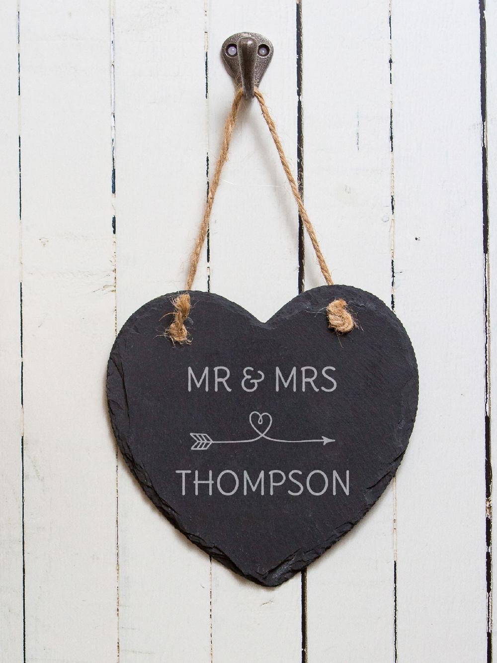 seraphine Personalised Love Slate Heart Sign