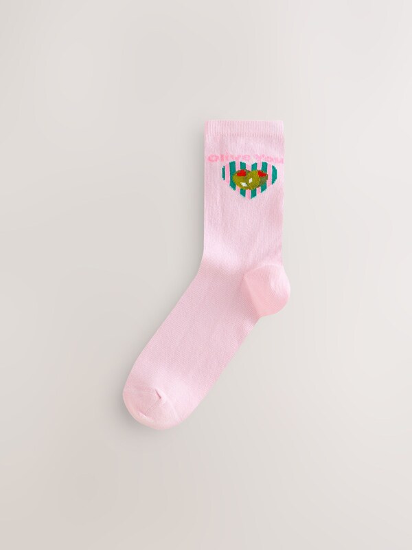 Seraphine Pink/Green 'Olive You' Ankle Socks 4 Pack