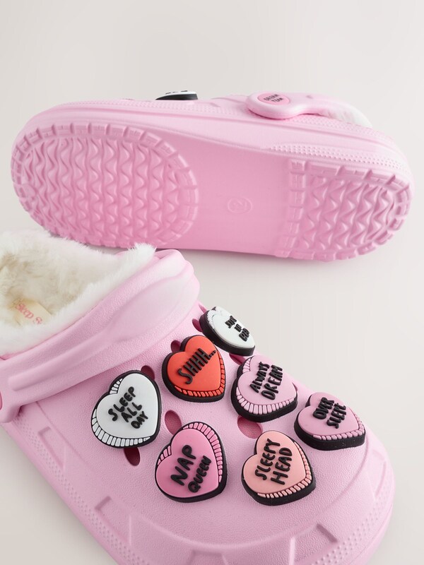 Seraphine Pink Heart Slipper Clogs