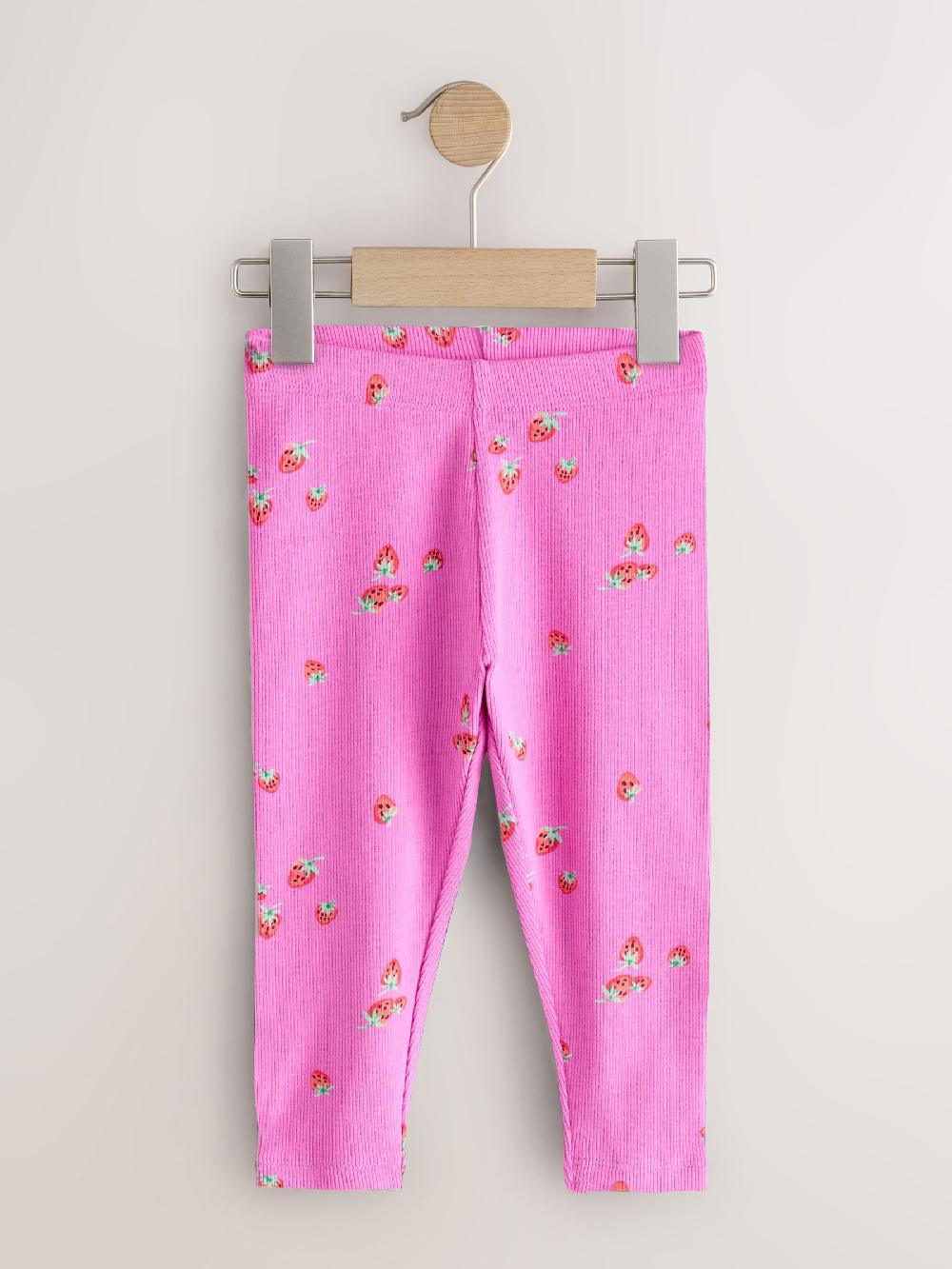 seraphine Pink Ribbed Leggings 5 Pack (3mths-7yrs)