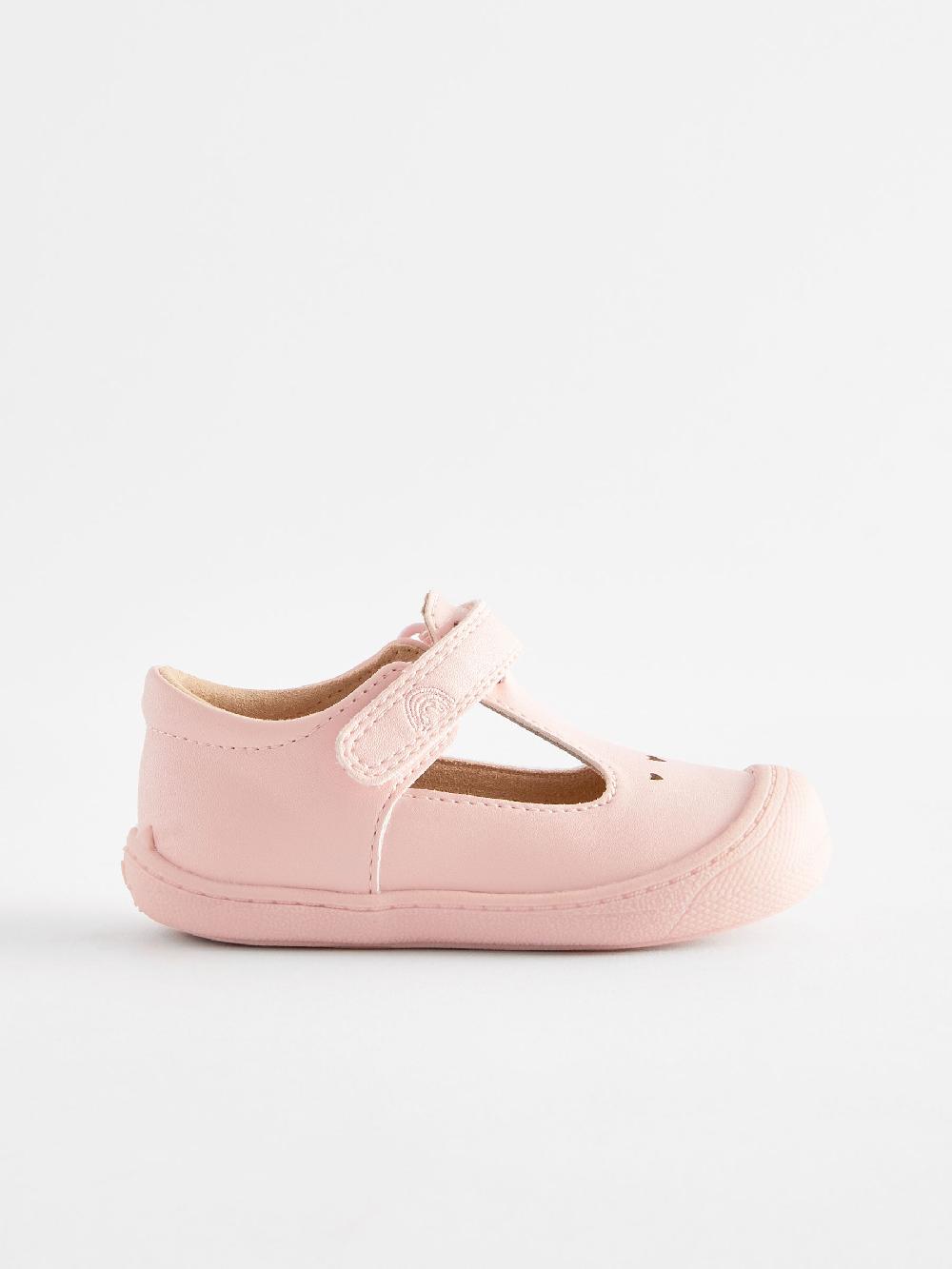 seraphine Pink Standard Fit (F) Crawler T-Bar Shoes