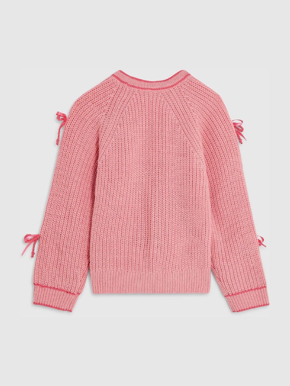 seraphine River Island Pink 3D Heart & Bow Cardigan