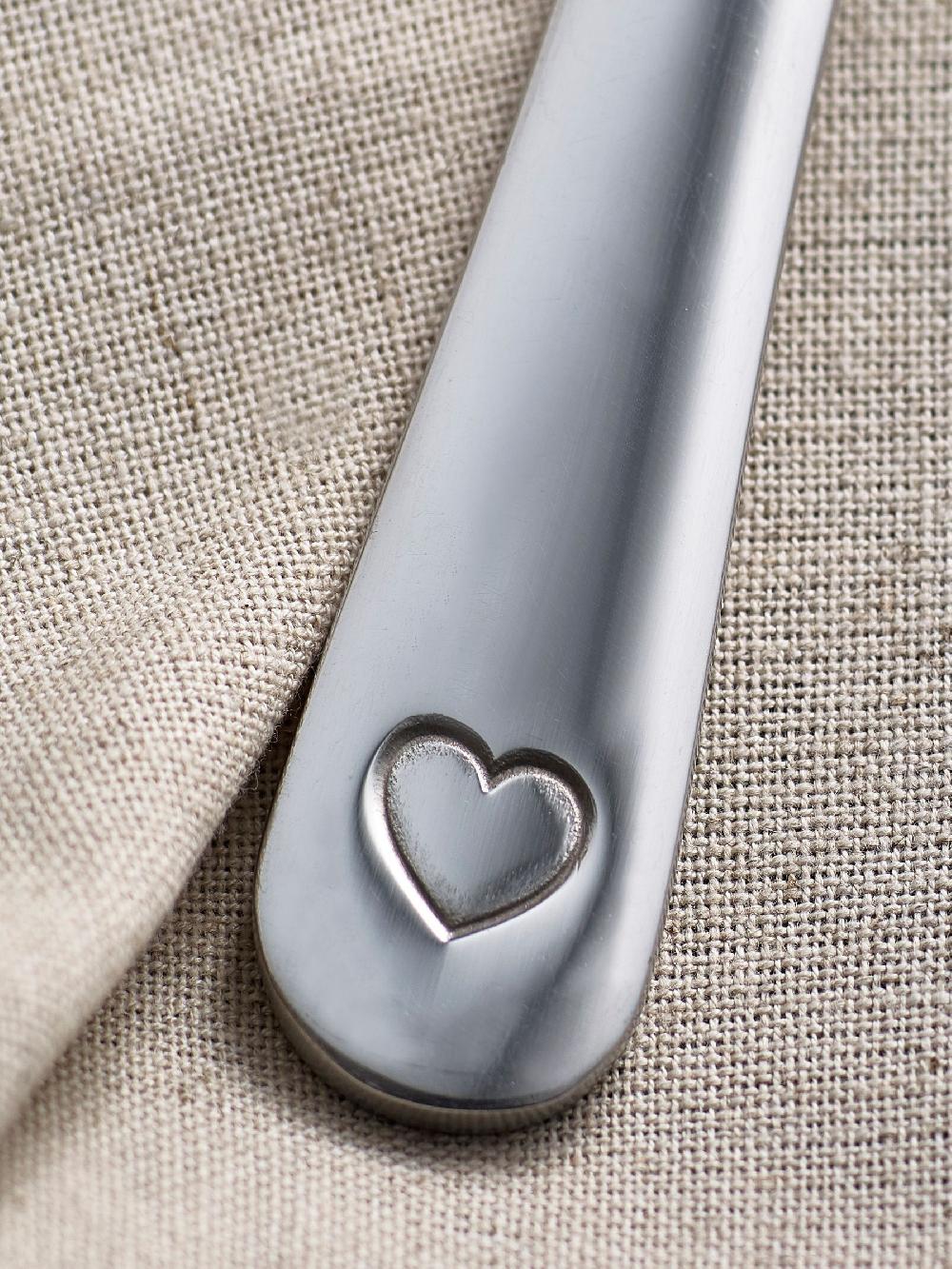 Seraphine Silver 24pc Heart Stainless Steel Set