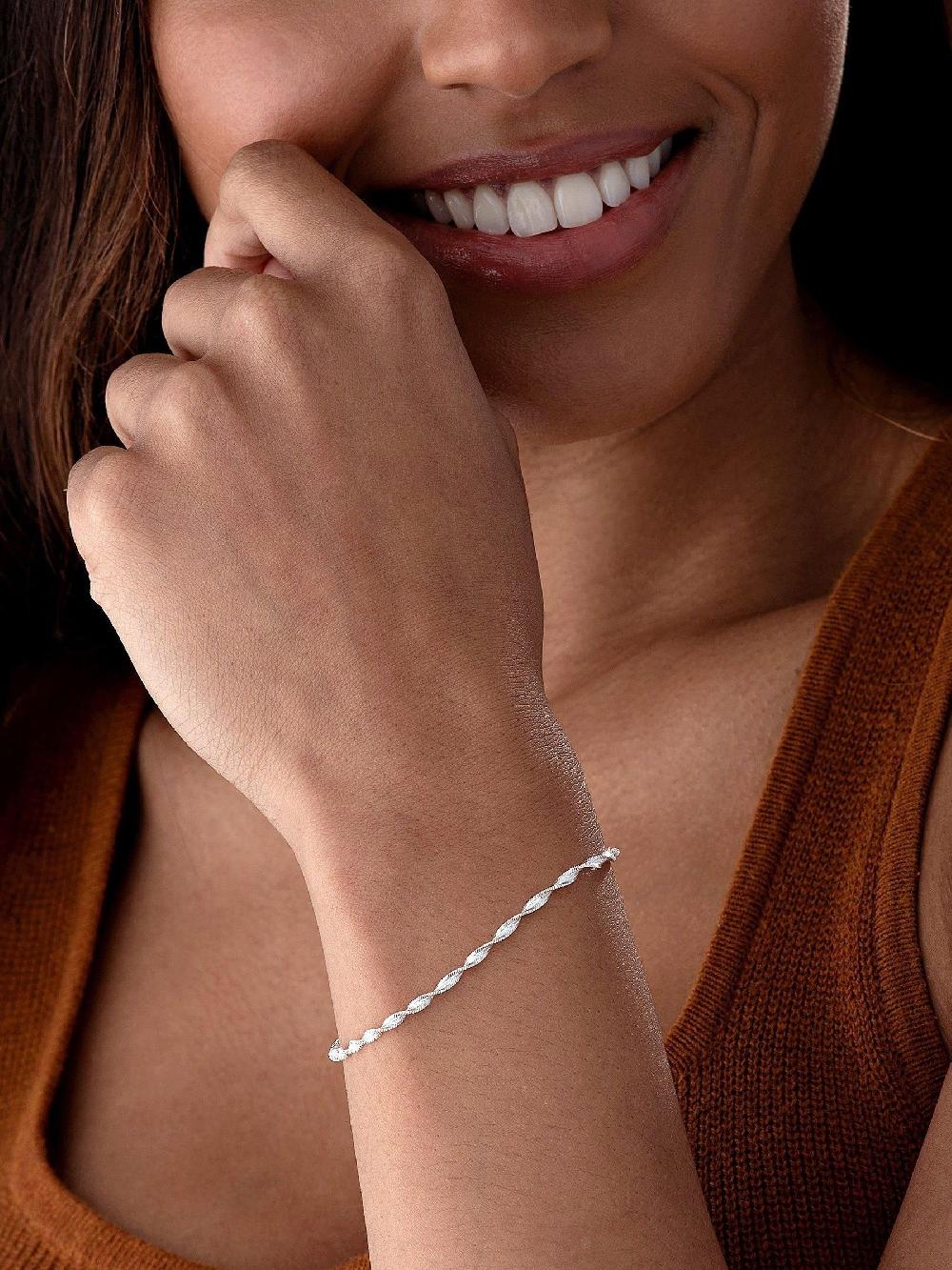 seraphine Silver Twist Bracelet