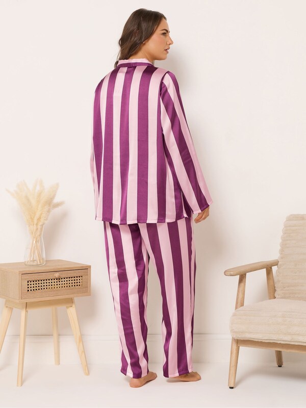 Seraphine Yours Curve Red Satin Pyjamas Set