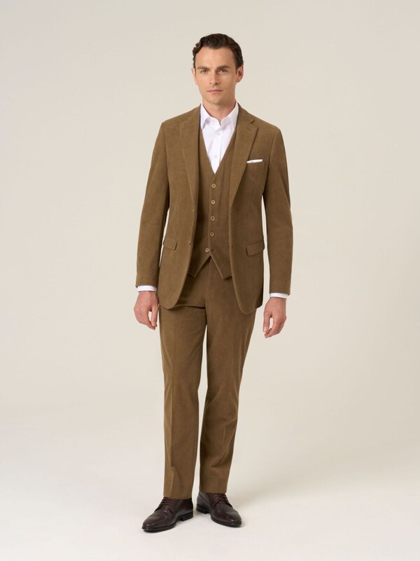 Seraphine Skopes Brown Single Breasted Dorsey Suit Tailored Fit Double Breasted Corduroy Jacket