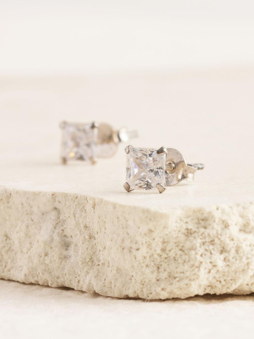 seraphine Sterling Silver Cubic Zirconia Stud Earrings