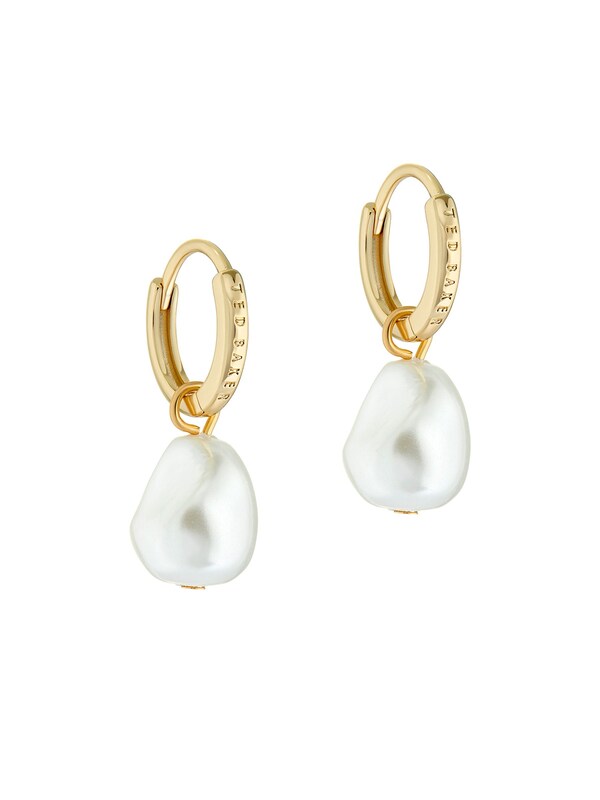 Seraphine Ted Baker Gold Tone PERIAA: Pearl Huggie Earrings