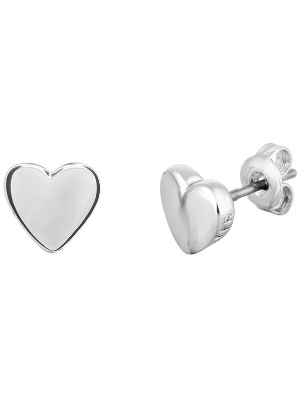 Seraphine Ted Baker Silver Tone HARLY: Tiny Heart Stud Earrings