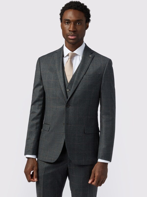 Seraphine Ted Baker Tailoring Grey Slim Fit Overcheck Jacket