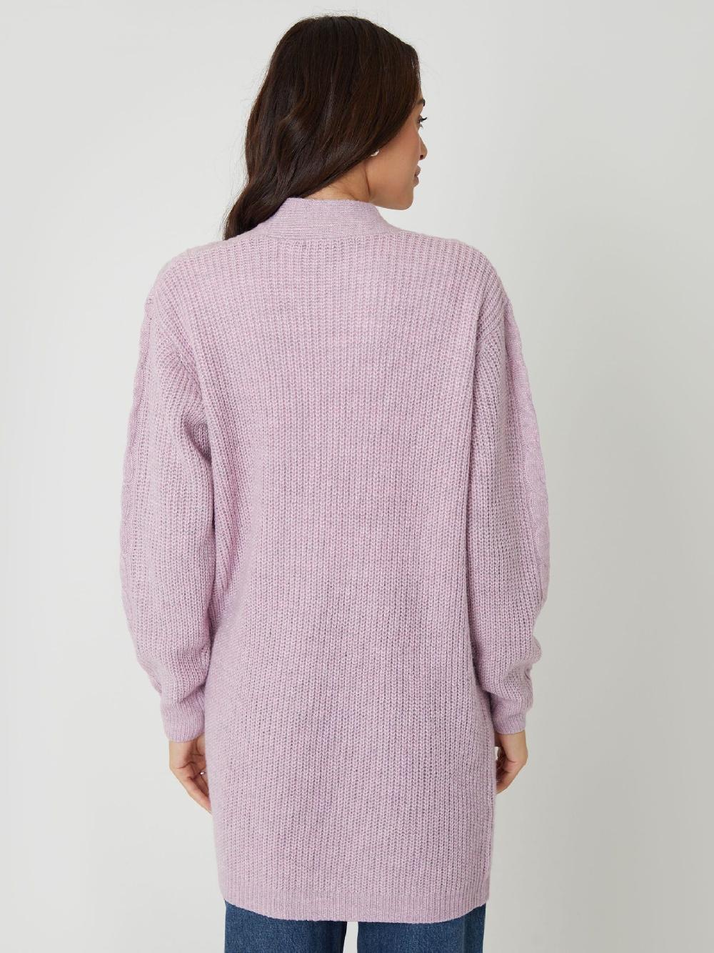 Seraphine Threadbare Pink Valentines Cable Knit Cardigan