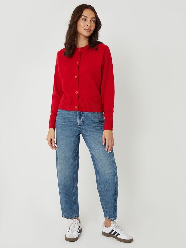 Seraphine Threadbare Red Valentines Button Up Knitted Cardigan