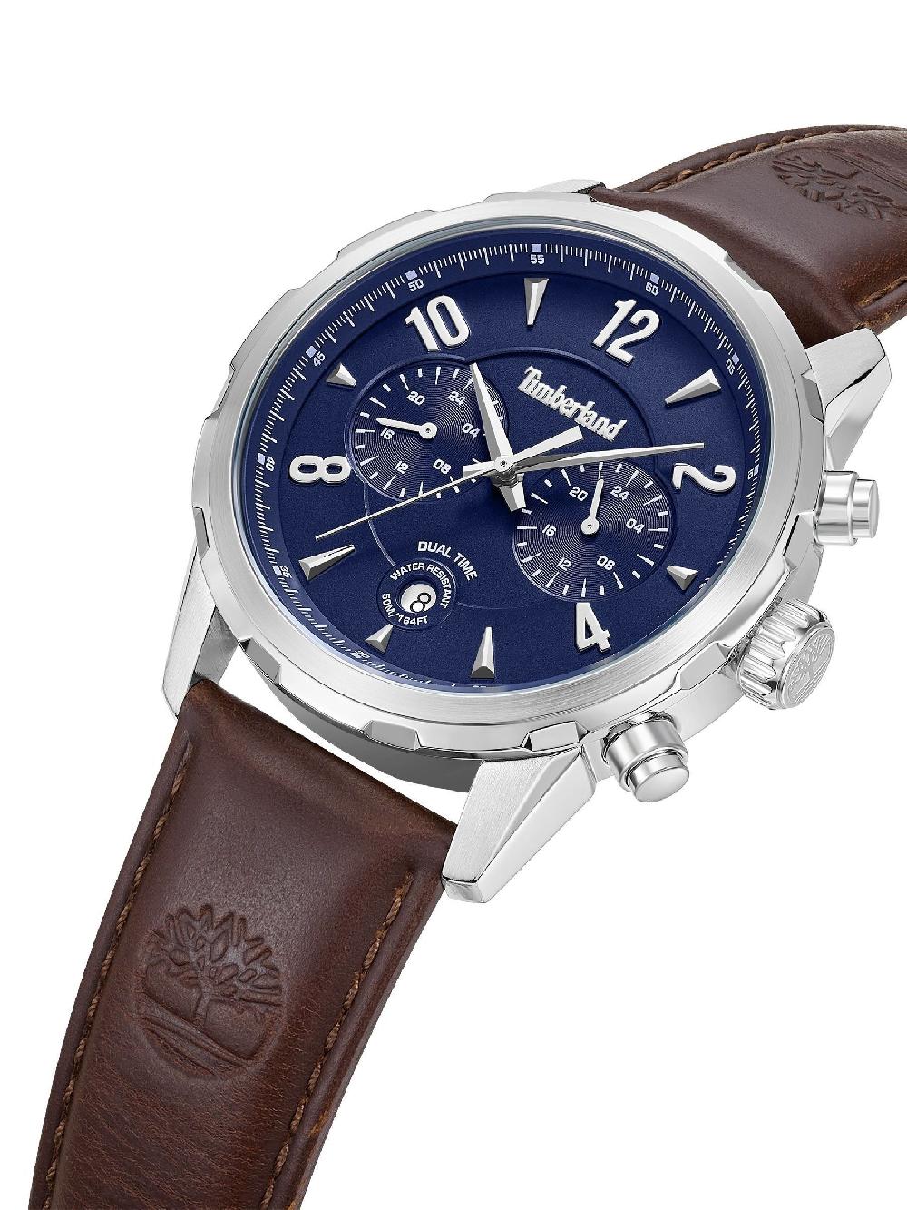 seraphine Timberland Brown Newkirk Dark Leather Strap Watch 5ATM