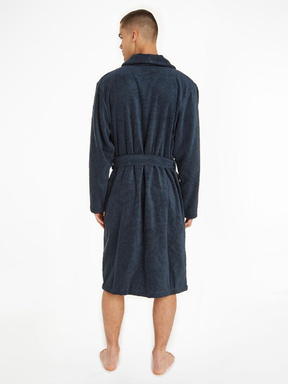 seraphine Tommy Hilfiger Blue 100% Cotton Icon Bathrobe