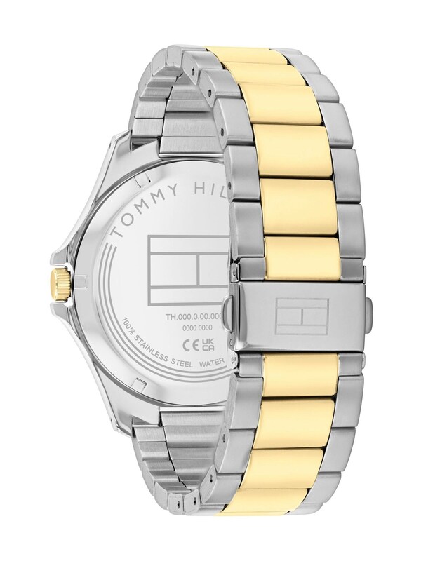 Seraphine Tommy Hilfiger Gold Tone Men's Two Tone Stainless Steel And Gold Plated Bracelet Watch