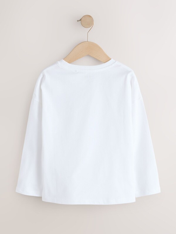 Seraphine White Rainbow Hearts Long Sleeve Sequin Top (3-16yrs)