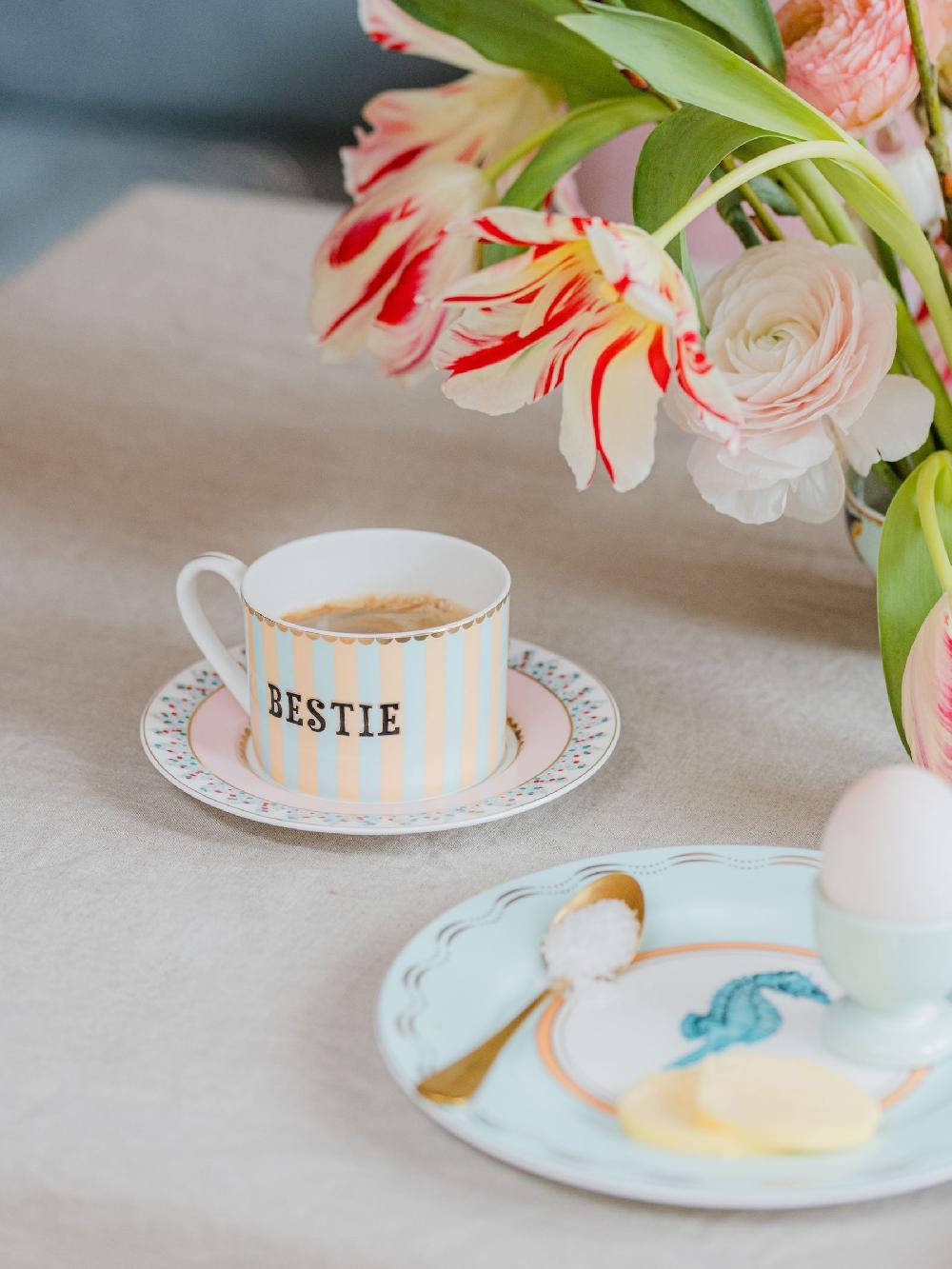 seraphine Yvonne Ellen Multi Bestie Teacup and Saucer